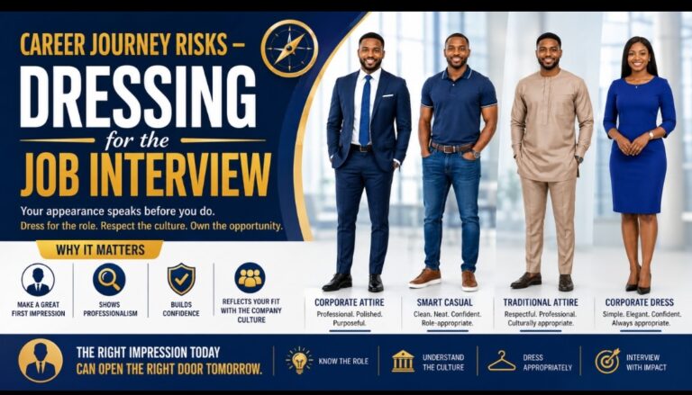 CAREER JOURNEY RISKS – DRESSING FOR THE JOB INTERVIEW.